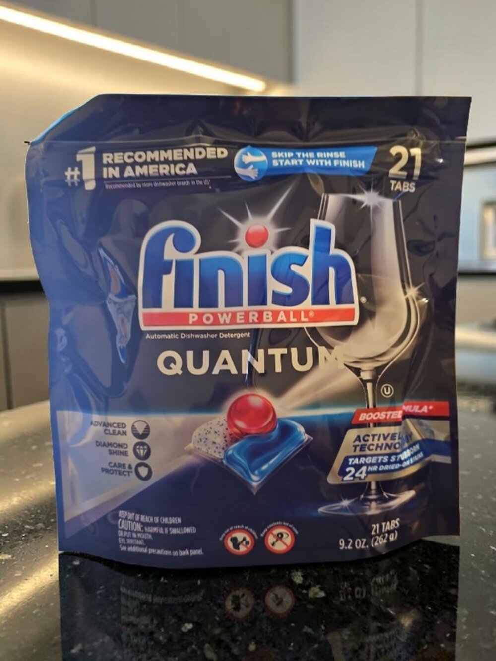 Finish Powerball Quantum Dishwasher Detergent Tabs 21 Count New